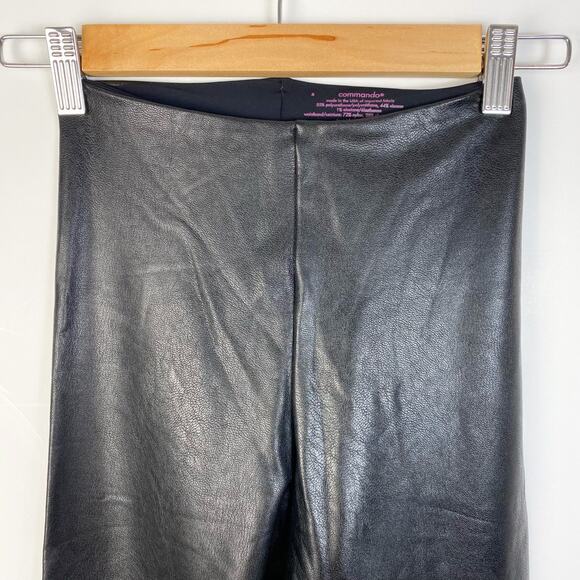 Commando Black Perfect Control Faux Leather Legging Size Small - Picture 3 of 8
